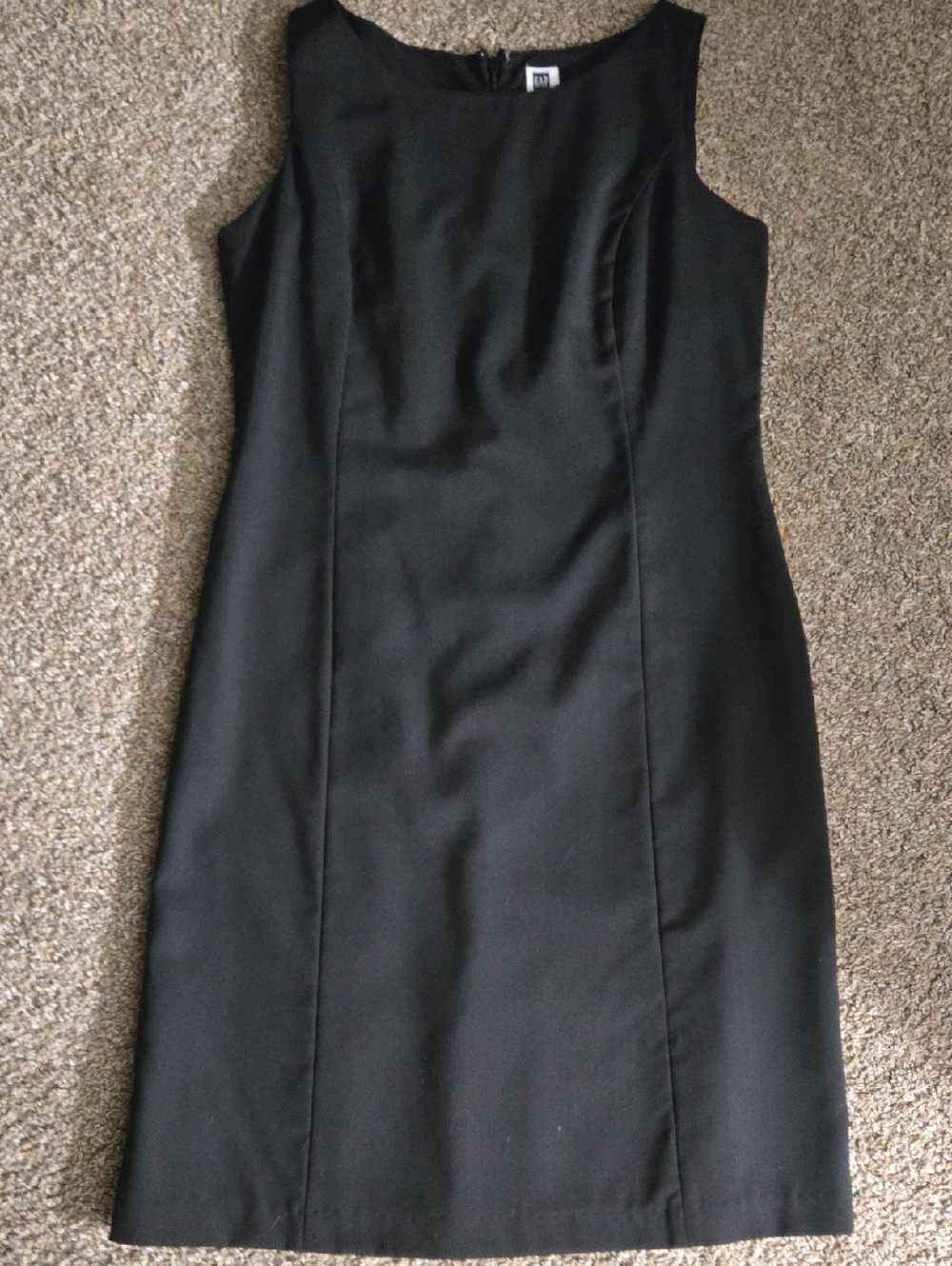 GAP Black Sleeveless Midi Sheath Dress